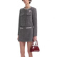 Joyas de diamantes autorretratos con una gran chaqueta de tweed estilo fragancia de oro para mujeres, color gris mixto, color gris mezclado xs uk 04