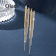 Qlady gold long tassel earrings feminine high-end ear buckle earrings 2025 new niche unique earrings gift