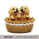 Les ornements de rangement des clés de l'entrée de chien créatives de Jiagong placées à la porte d'entrée de la porte Armoire de bureau Décoration de bureau nouveau cadeau à la maison Double Corgi (14069a)