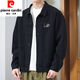 Pierre Cardin Jacket Herren Frühling und Herbst 2025 Neues Hemd Revers Herumn Herren Work Jacket Frühherbst Jacke Top [Upgrade-Version] K12806 Black 5XL [Empfohlen 180-200jin [Jin Equals Equals 0,5 kg]]