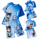 Jingyouyu Nezha children's swimsuit boys short-sleeved sunscreen quick-drying hot spring swimsuit medium and large children cartoon swimsuit 2025 new 25-Ao Bing+swimming cap+large frame swimming goggles 185 2XL (suitable for weight 50-68Jin Jin is equal to 0.5 kg)