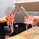 
Sanqihu Wedding Toast Glasses for Newcomers Champagne Glasses Goblets Wedding Creative Diy Materials Pack Cocktail Glasses Pair of B4877 Wine Glasses-Pink