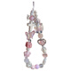 Yumipa pink cherry blossom love ccd camera hand rope diy beads mobile phone chain mobile phone lanyard pendant gentle romantic metal love pink cherry blossom mobile phone lanyard