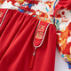 wuawua bébé fille robe rouge printemps et automne