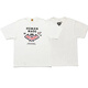 Lee Kids Japoneses Retro Retro English Letras Cartoon Impreso Camiseta suelta de algodón de algodón de bambú de manga corta 3890 White XL