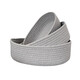 Finger willow storage box desktop miscellaneous storage basket cosmetics snack entrance hand-woven cotton storage basket boat-shaped basket gray small size 22*12*7cm