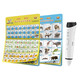 Pinyin Audio-Poster für Babys und Kinder frühkindliche Bildung, um Sprachplakat für frühkindliche 0-3 Jahre alte Wissenskarte Alphabet zu veröffentlichen 16g Schwarz-Weiß-Stift + 2 Bücher 30 Poster für