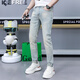Falamone Armani Summer Nouveau jean clair de luxe léger européen pour les hommes Slim Fit Petite tendance à jambes droites belles et polyvalents Gris clair 826 Spring and Summer Nouveau Style pour compteur 28 2 pieds 1