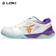 LOKI Thor Stinger table tennis shoes TSW5004 5005 Stinger table tennis shoes for men and women, non-slip, wear-resistant and breathable Stinger TSW5005-white and purple 39 (245mm)