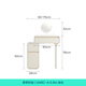 Lin's Home Dressing Table Master Bedroom Small Apartment Dressing Table Mirror Integrated Cream Style Narrow Drawer Cabinet Storage Cabinet Roman Series UN9C E0 Main Material | Milky White | 0.6m Dressing Table