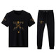 Jeep Spirit Casual Anzug Herren Sommer kurzärmelige Maulbeer-Seidenraupe-Eis Silk gutaussehende Match mit koreanischen Modedruck Trend 9227 Weiß XL 175