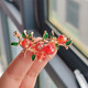 Shishi Ruyi Chinese style brooch high-end fashion anti-exposure fruit and plant corsage collar pin coat pin Shishi Ruyi
