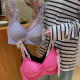 Lencería de espalda hermosa modal sin trazada para mujeres en verano delgados senos grandes que muestran pequeños senos recolectados y parejas anti-sagging bray de sujetador de ropa de seno Taro Red M