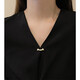 QUAMER7Do exquisite smile neckline anti-exposed artifact natural mother shell brooch buckle fashion men's suit pin accessories mother shell smile small brooch