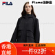 斐乐（FILA）FILA 官方女士梭织外套2025春新款时尚简约休闲宽松 正黑色-BK XS155/76A 均码