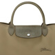 Longchamp-Handtasche Longchamp Longchamp Lepliage Gold Finish Snap-geschlossener recycelter Polyamid Fasergeschenke (Basis + Originalhandtasche)