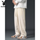 Playboy (PLAYBOY) corduroy casual trousers for men in autumn new loose straight sports pants men's autumn and winter thickened wide-leg pants apricot XL 140-155Jin Jin equals 0.5 kg