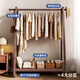 Stable clothes rack floor-standing solid wood coat rack thickened stable storage rack bedroom clothes hanger simple YA6110H