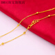 BMOI Old Phoenix 999 Gold Pure Gold Chain Snake Bone Chain Women's Fashion Versatile 18K Gold Necklace Single Chain Pendant Water Wave Bead Chain 45cm Long Same Style