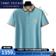 TOMMY TRUCKER国际轻奢男装夏季新款纯色刺绣现货短袖时尚商务休闲男士polo衫 国际轻奢897黑色 M 48/170 适合100-125斤