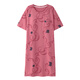 Xia wa.zhi.show pyjamas for women, coton pur coton pur courte de nuit à manches courtes, mignon coule de cou coréen mignon, femmes enceintes de grande taille, coton étudiant x12532 2xl