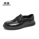 Aokang Men's Shoes 2025 Spring and Autumn New Business Casual Leather Shoes Men's Slip-On Loafers Comfortable Dad Commuting Shoes MT