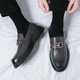 
Genuine leather men's loafers lazy trend summer men's shoes British casual leather shoes Korean version of bean shoes men 3518 black T.S.L genuine leather model 38
