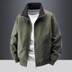 JEEP SPIRIT Jeep Reversible Jacket Men's Autumn and Winter Multi-Pocket Stand Collar Jacket Pure Cotton Work Jacket Men's Spring and Autumn Army Green Reverse Black Blue XL Recommended Weight 130-150 Jin Jin is equal to 0.5 kg