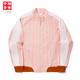 Li ning China li Ning Insulaire Joint Serie 25 Herbst Herbst Neue Männer losen Standkragen Strick-Sportjacke Pfirsich Rosa/Champagner White-2 s