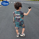Disney casual boy fashion suit 2025 children's fashionable loose summer sleeveless trendy comfortable clothes baby boy 1047 [white] set 90