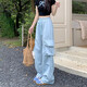 
Multi-pocket casual ice silk work pants for men and women neutral summer outdoor trousers trendy couple casual pants KXW 687 black [ice silk work pants] S [80-90Jin [Jin equals 0.5 kg]]