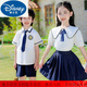 迪士尼（Disney）学生校服园服小学生夏学院风男生套装儿童幼儿园园服校服班服短袖 6630 炫白 夏款男 套装 100