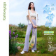 凡圣瑜伽服休闲百搭宽松轻薄通勤显瘦户外防晒长裤直筒裤女F15917 冰岛灰 S