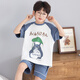 Modal children's pajamas boys summer 2025 new boy pure cotton short-sleeved cartoon medium-sized children's home clothes cotton set [Cotton] NT-691 165 S size Height 143-153 cm 65-85 Jin [Jin equals 0.5 kg]