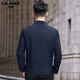 Lilang jacket jacket men's spring and autumn new lapel middle-aged men's solid color casual top business fashion dad suit 9737 dark blue M /170 suggestion 90125Jin [Jin equals 0.5 kg]