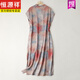 Hengyuanxiang 2025 new summer huge and beautiful dignified and elegant rich wife noble national style retro button loose dress Mother's Day blue 2XL