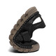 Sandales masculines 2025 Sandales décontractées de mode d'été Houghtweight Houghtable Cool One Foot Punching Sandales Sandales Rouge-brun [Cuir Microfibre A677] 42