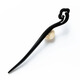 New Chinese style wooden hairpin for women, ancient style Hanfu cheongsam, hairpin accessories, hairpin, hairpin, horse face skirt, headdress, imitation ebony - Ruyi, single branch, no decoration