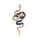 Qianjun 2025 new python brooch, high-end women's exquisite versatile snake-shaped corsage brooch with various designs 1 gold blue