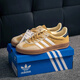 阿迪达斯 （adidas）GAZELLE阿迪达斯德训鞋情侣款男女鞋新款黄色T头鞋JI3523 JI3523 奶油黄 38.5 全店正品 支持鉴定