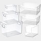 
Pupan transparent book storage box storage box book storage box basket book shelf snack toys clothes cosmetics miscellaneous items 4877. Side U transparent basket - medium length PET high transparent as shown