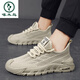 Woodpecker Broken Size Breathable Mesh Bread Head Sandals Sports Running Soft Sole Hollow Hollow Shoes Men AQ9221 Gray Sports Shoe Size 39