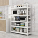 PUPAN LAGE RAGE BODENHEIT BODENSTEUFT KITCHE Multi-Layer-Regale Mikrowellenofen-Ofen-Topf-Lagerschrank Multifunktionsschale und Teller-Aufbewahrungsschrank 4-Layer 12035