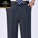 Modèle mince d'été de voiture classique sans fer à repasser en soie en soie double pantalon plus gras plus taille moyenne d'âge moyen et âgée haute taille profonde pantalon masculin [double plissé] 6621 Rich Grey Thin Model 30 (2 pieds 3)