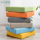 Qiaorui removable and washable four-season cotton and linen cushions high-density thickened sponge cushions office student heightening chair cushion soft carmine-square 40x40 thick 5 cm