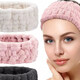 Face washing headband coral plush female student hairband high elastic autumn and winter facial mask washing headscarf headwear green
