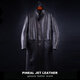 PJL New Long Men's Stand Collar Windbreaker Dark Empire Slim Sheepskin Windbreaker Black M (135Jin Jin is equal to less than 0.5kg)