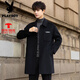 Playboy (Playboy) Wollmantel für Männer mit mittlerer koreanischer Art überknee doppelseitig Wollmantel Winter Dicke Windbreaker High-End Green-Green S