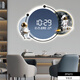 Kleine Zeichnungsuhr Cartoon Astronaut Uhr Wanduhr Wohnzimmer Dekoration Gemälde LED LEGELTRONISCHE ELEKTRONISCHE KREIS DIGITEL DIGITEL ZAHLUNG HAGEN ZP3271 [Humaner Körper Sensing kann immer eingestellt werden] 24 Zoll [60*40 cm] Plug-in-Version mit Licht mit Licht