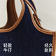Erstaunlicher Song YiSong Obstkorb Neuer Eimerbeutel Denim Gemüsekorb Hand-In Crossbody Bag Women Denim Blue_spot